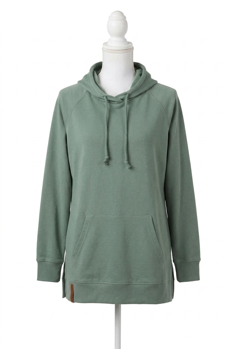 NEW AMPERSAND AVE side slit hoodie in chive